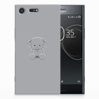 Sony Xperia XZ Premium Telefoonhoesje met Naam Grijs Baby Olifant