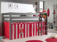 Bed ALIZE halfhoogslaper 90x200 cm grijs pijnboom tent Circus - thumbnail