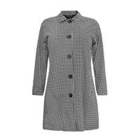 Yoek regenjas met pied-de-poule zwart/wit