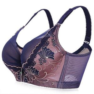 Nooncat Embroidery Adjustable Gather Push Up Soft Breathable Bras