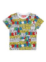 Diesel Kids t-shirt en coton à imprimé texte - Jaune