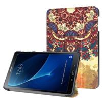 3-Vouw vintage bloem stand flip hoes Samsung Galaxy Tab A 10.1 inch (2016)