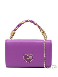 Love Moschino sac à main à logo émaillé - Violet