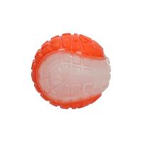 Dog Comets Glow in The Dark Moon Ball - 7,5 cm - Hondenspeelgoed - Te water en op land - Apporteerspeelgoed - met pieptoon - M - Oranje