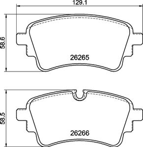 Remblokkenset, schijfrem BREMBO, u.a. für Audi, VW