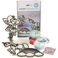 Foam Clay houten themaset Unicorn voor decoratie 10-delig