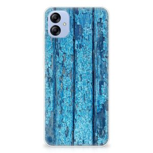 Samsung Galaxy A04e Bumper Hoesje Wood Blue