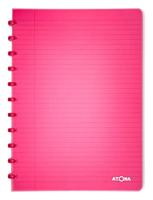 Atoma Trendy schrift, ft A4, 144 bladzijden, gelijnd, transparant rood