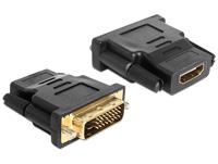 DeLOCK 65466 tussenstuk voor kabels DVI 24+1 HDMI Zwart - thumbnail