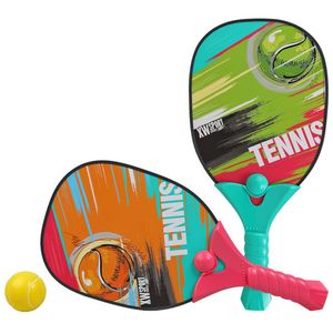 Actief speelgoed tennis/beachball/pickleball setje met print   -