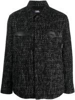 Karl Lagerfeld surchemise en tweed - Noir - thumbnail