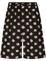 Dolce & Gabbana bermuda en coton à motif monogrammé - Noir