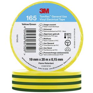 3M 165YG5E Isolatietape Groen-geel (l x b) 20 m x 19 mm 1 stuk(s)