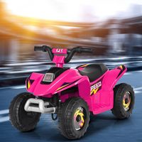 6 V Elektrische Kinderquad Mini Elektrische Quad Kinderauto Kindermotorfiets Elektrische Auto voor Kinderen Vanaf 3 Jaar (Roze)