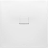 Villeroy & Boch Squaro Infinity kunststof douchebak quaryl vierkant 90x90x4cm mat wit UDQ9090SQI1V-RW