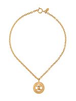 CHANEL Pre-Owned collier à pendentif logo - Or - thumbnail