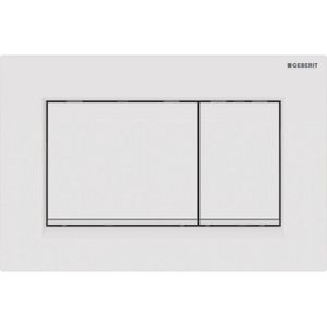 Geberit Sigma30 bedieningplaat, 2-toets spoeling frontbediening voor toilet 24.6x16.4cm wit/matwit 115.883.11.1