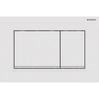 Geberit Sigma30 bedieningplaat, 2-toets spoeling frontbediening voor toilet 24.6x16.4cm wit/matwit 115.883.11.1 - thumbnail