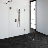 Sanituba Complete Profielloze Inloopdouche Reversed 100x140/30cm koper