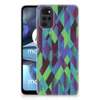 Motorola Moto G22 TPU Hoesje Abstract Green Blue