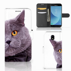 Samsung Galaxy J5 2017 Telefoonhoesje met Pasjes Kat