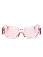 Linda Farrow x The Attico lunettes de soleil à monture rectangulaire - Rose