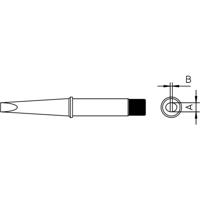 Weller 4CT6D7-1 Soldeerpunt Beitelvorm, recht Grootte soldeerpunt 5 mm Inhoud: 1 stuk(s) - thumbnail