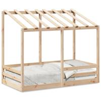 Kinderbed met bedhuis 80x160 cm massief grenenhout - thumbnail