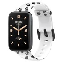 By Qubix - Siliconen bandje met print - Dierenpootjes - Compatible met Xiaomi Smart band 7 Pro - Compatible Xiaomi bandje