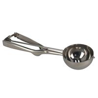 IJsschep/ijslepel voor 7 cm scoops - zilver - 24 cm - RVS - thumbnail