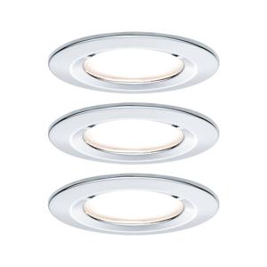 Paulmann Nova Inbouwlamp voor badkamer Set van 3 stuks 6.5 W Chroom (glanzend)