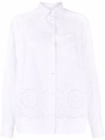 P.A.R.O.S.H. chemise en broderie anglaise à boutonnière - Blanc - thumbnail