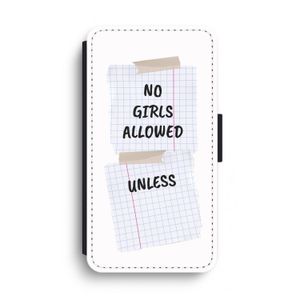 No Girls Allowed Unless: iPhone XS Max Flip Hoesje