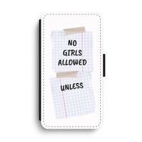 No Girls Allowed Unless: iPhone XS Max Flip Hoesje - thumbnail