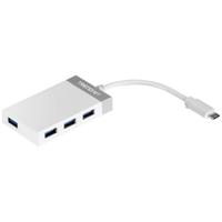 TrendNet TUC-H4E USB-combi-hub 4 poorten Grijs - thumbnail