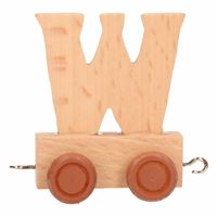 Houten letter trein W - thumbnail