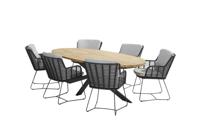 4 Seasons Outdoor FabricePrado AntracietHoutkleur