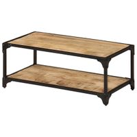 Salontafel 90x45x35 cm massief ruw mangohout - thumbnail