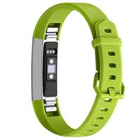 By Qubix - Compatible met Fitbit Alta HR siliconen bandje met gesp - Maat: Large - Grasgroen - Compatible fitbit bandje