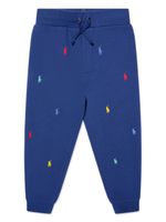 Ralph Lauren Kids pantalon de jogging en coton à logo brodé - Bleu