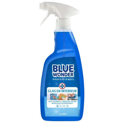 Blue Wonder professioneel glas en interieur-reiniger spray