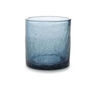 Fine2Dine Whiskey Glas Crackle - Blauw - 220 ml - thumbnail