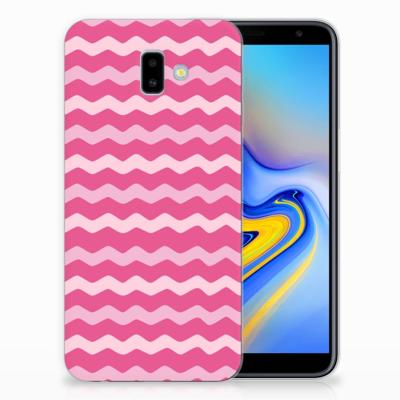 Samsung Galaxy J6 Plus (2018) TPU bumper Waves Pink Samsung Galaxy J6 Plus (2018) TPU bumper Waves Pink