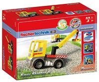 fischertechnik Easy Starter S Speelgoedauto voor kinderen vanaf 3 jaar, het favoriete thema vrachtwagen voor thuis maar ook buiten, 2 modellen, bouwplaat met kraan