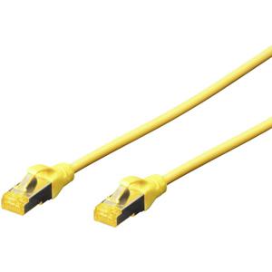 Digitus DK-1644-A-005/Y RJ45 Netwerkkabel, patchkabel CAT 6A S/FTP 0.50 m Geel Halogeenvrij, Verdraaide paren, Snagless, Vlambestendig 1 stuk(s)