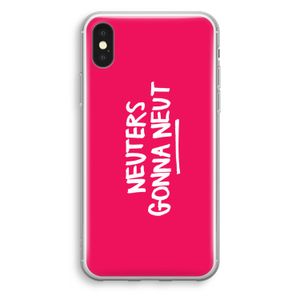 Neuters (roze): iPhone X Transparant Hoesje