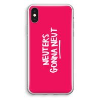 Neuters (roze): iPhone X Transparant Hoesje - thumbnail