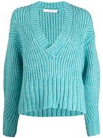 IRO pull crop Ewenn en maille épaisse - Bleu - thumbnail