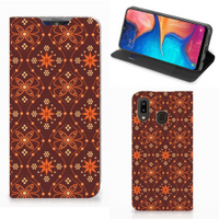 Samsung Galaxy A30 Hoesje met Magneet Batik Brown - thumbnail