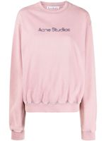 Acne Studios sweat en coton à logo imprimé - Violet